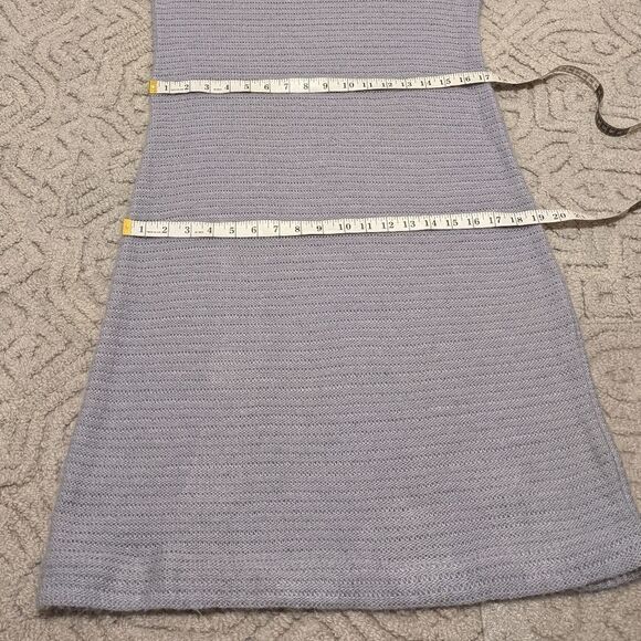 Vintage SEARS wool blend grey knit dress M @Z - Picture 13 of 15